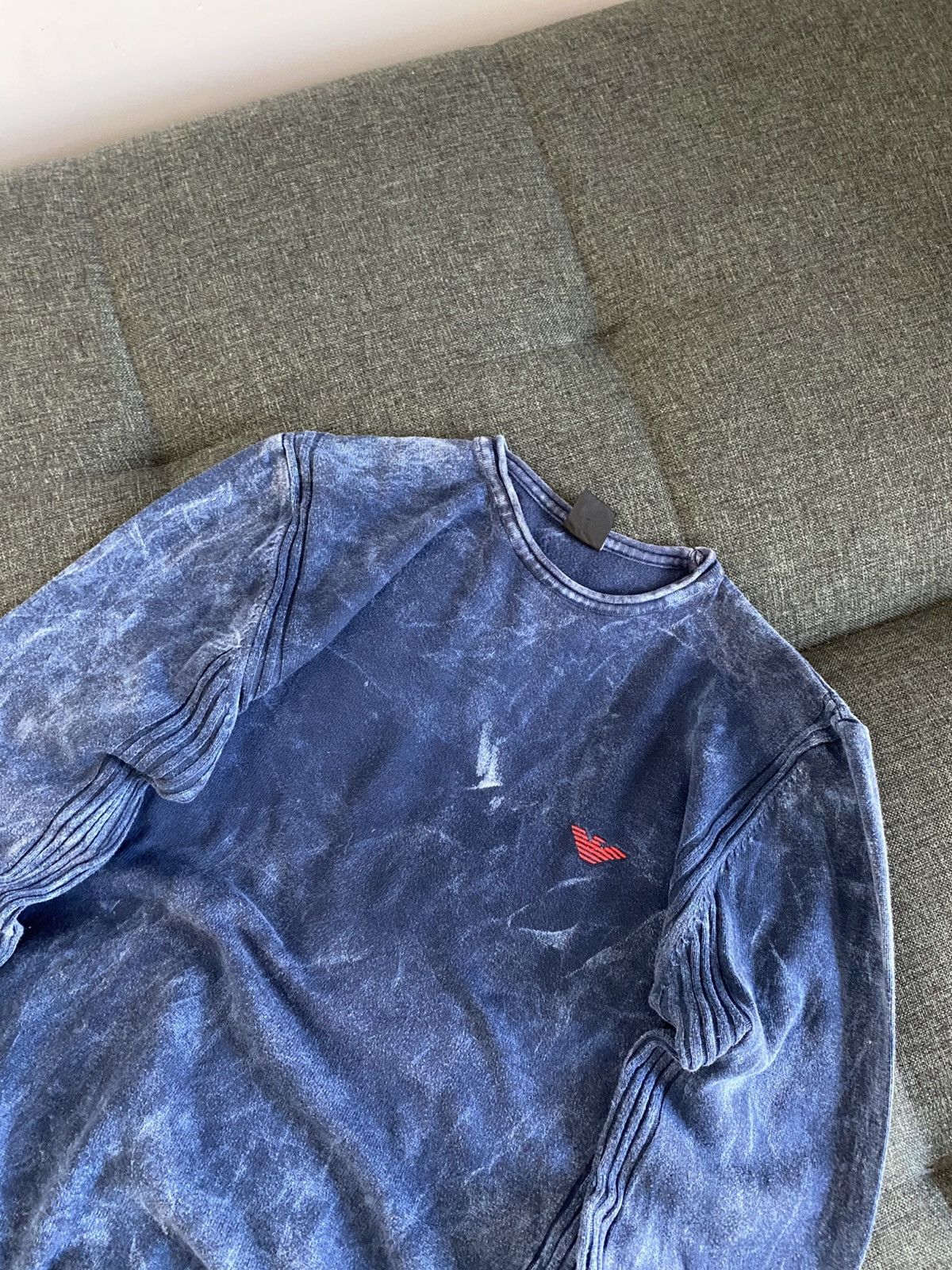 Armani Vintage Armani Sweater Faded Washed Slim Japanese Avant Gard Size US M / EU 48-50 / 2 - 4 Thumbnail