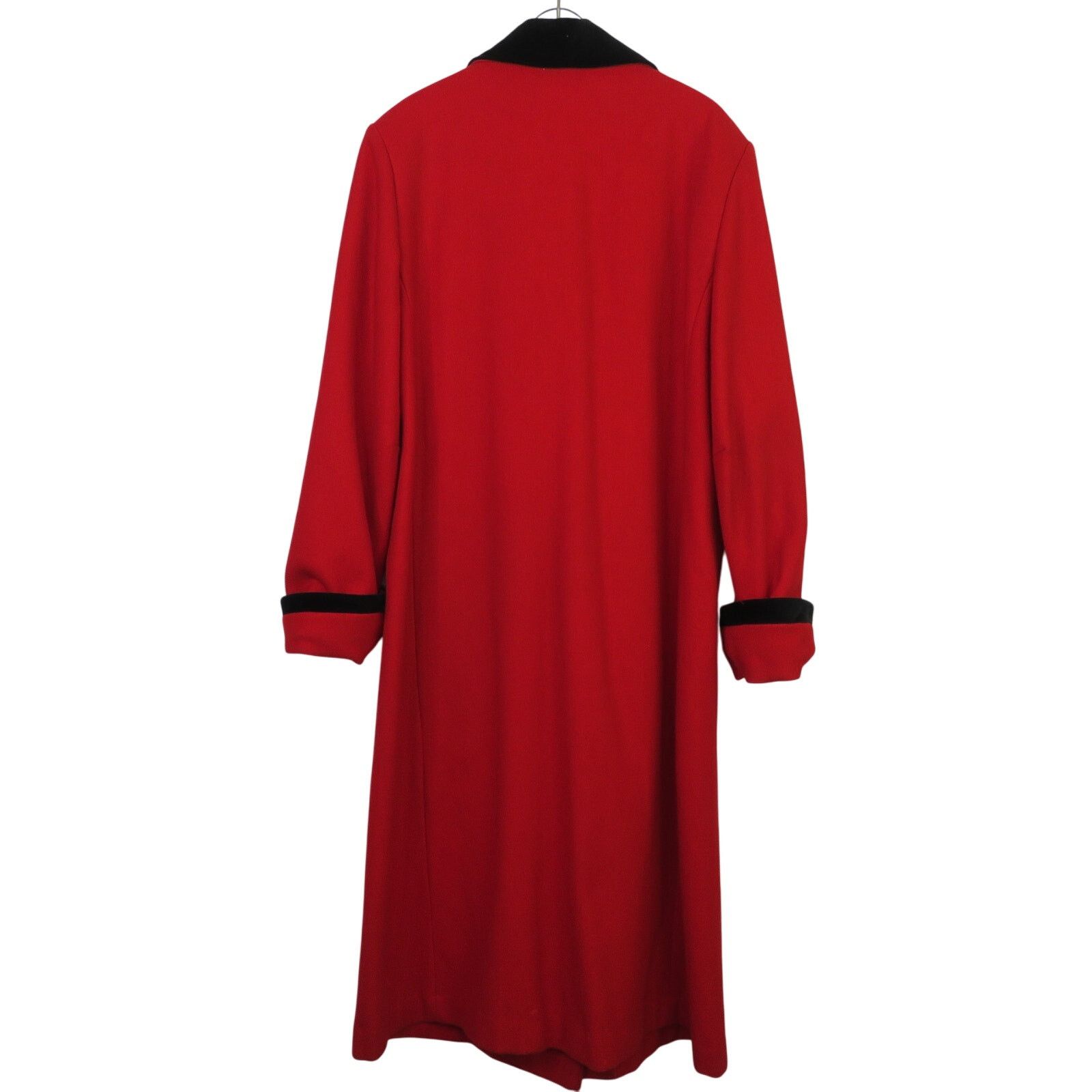 Vintage 90s Leslie Fay Vintage Peacoat Long Red Wool Large Size L / US 10 / IT 46 - 4 Thumbnail