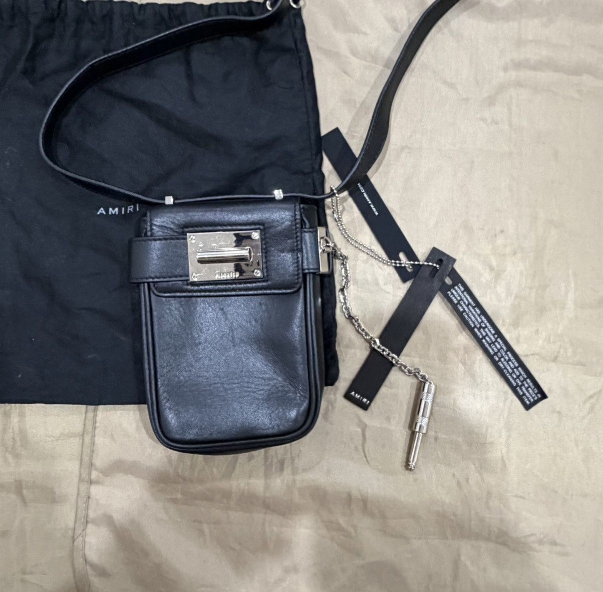 Amiri AMIRI Mini Amp Leather Crossbody Bag Size ONE SIZE - 3 Thumbnail