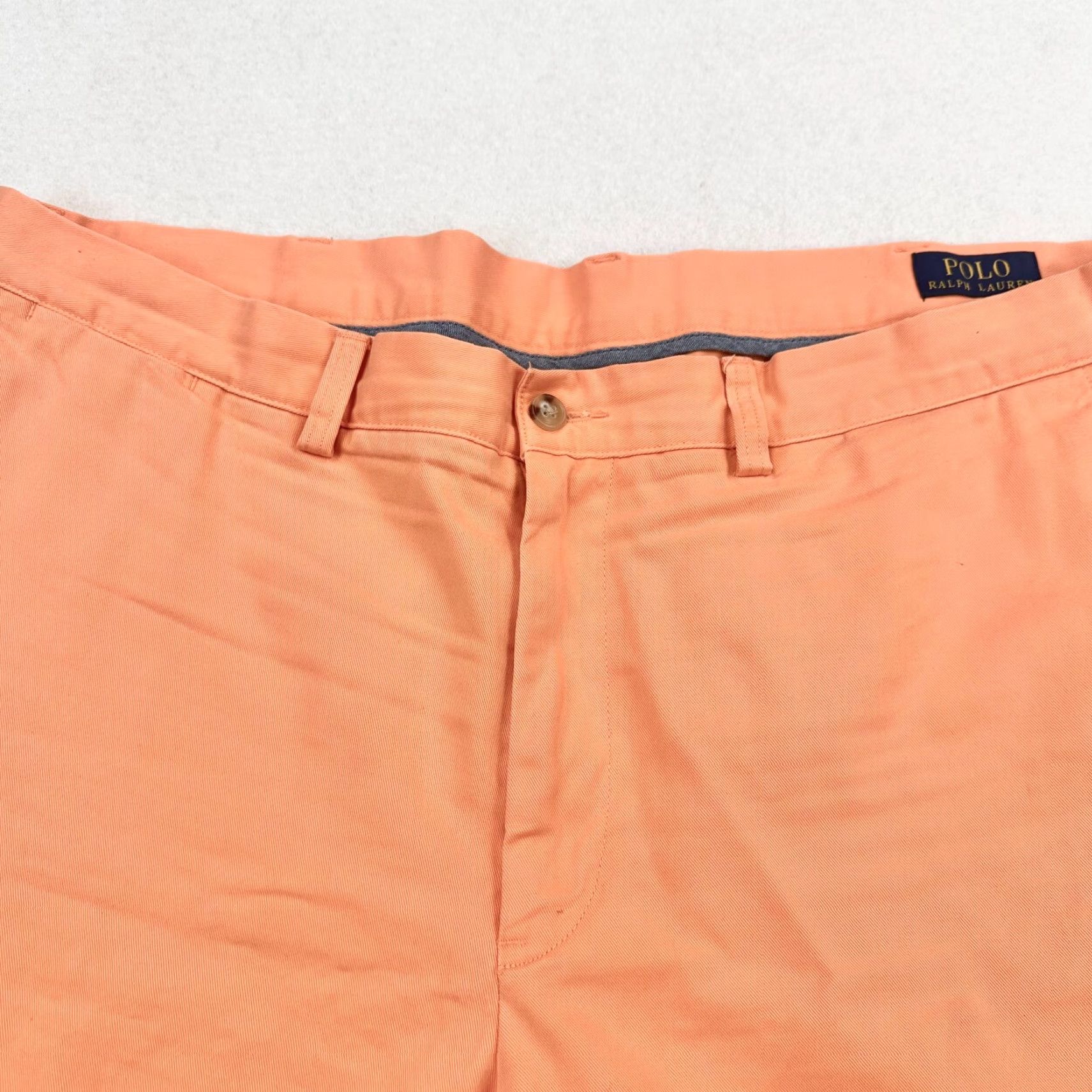Polo Ralph Lauren Polo Ralph Lauren Mens Chino Shorts Classic Fit 38 Orange 8 Inseam Cotton Flat Front Zip Pockets Travel Casual Beach 90s? Size US M / EU 48-50 / 2 - 3 Thumbnail