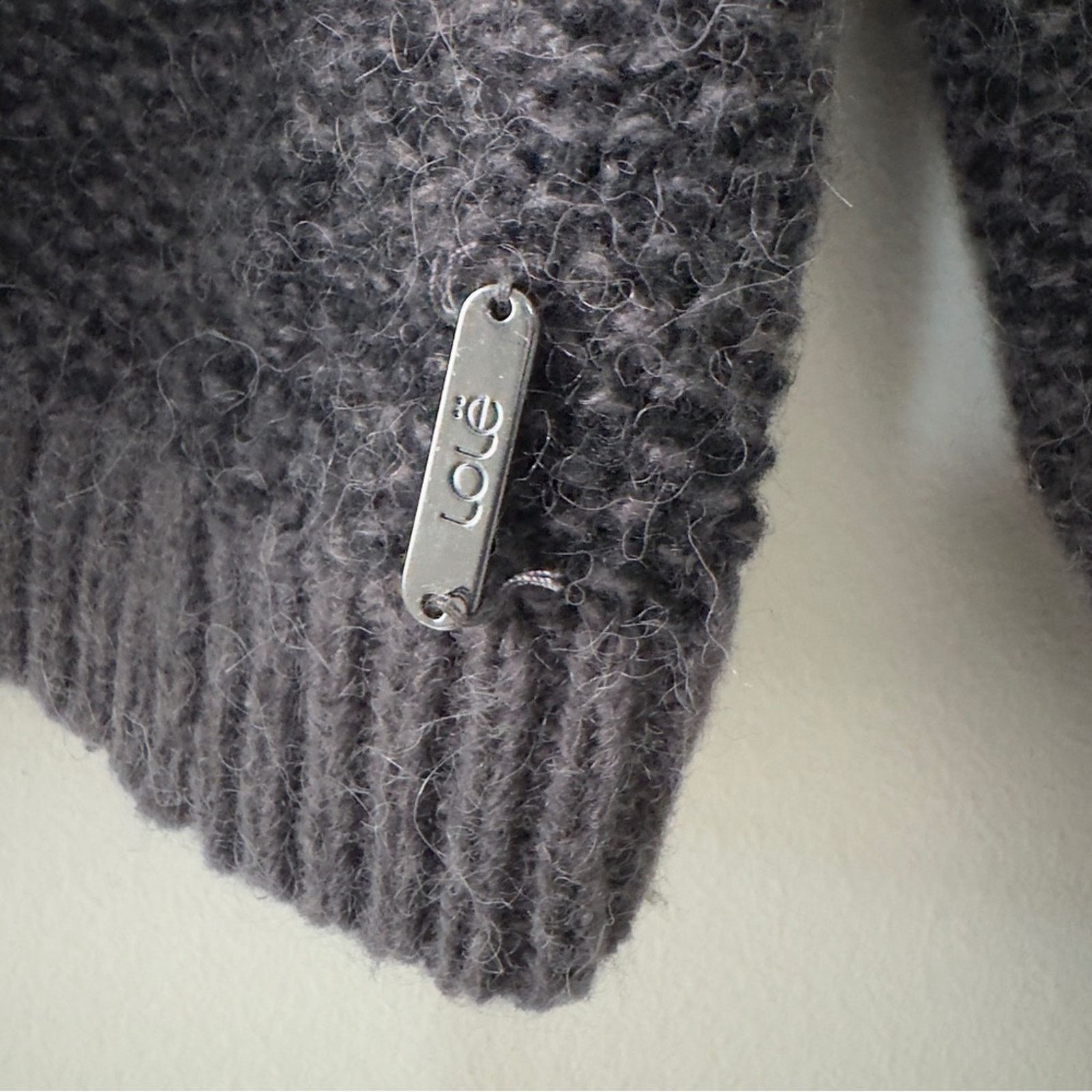 Other Lole Alpaca Blend Charcoal tight Knit Sweater crew neck Warm Size XL / US 12-14 / IT 48-50 - 7 Thumbnail