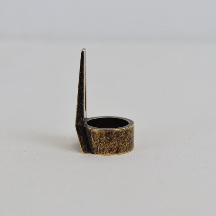 Rick Owens o1rshd1 Size: 54 / Open Trunk Ring in Dark Bronze Size ONE SIZE - 2 Thumbnail
