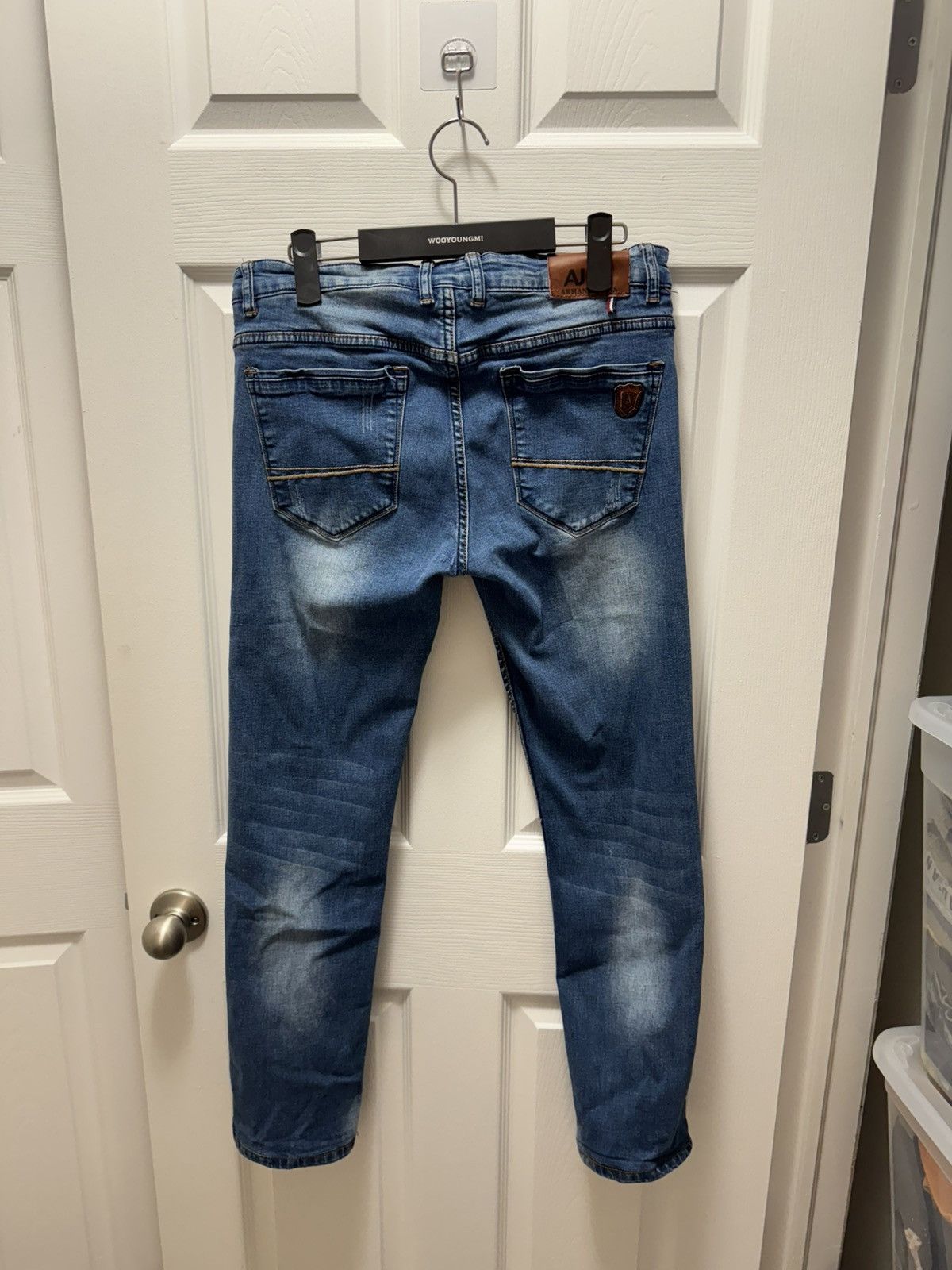 Armani Armani Jeans Denim Designer Vintage Blue Rare Size US 33 - 1 Thumbnail