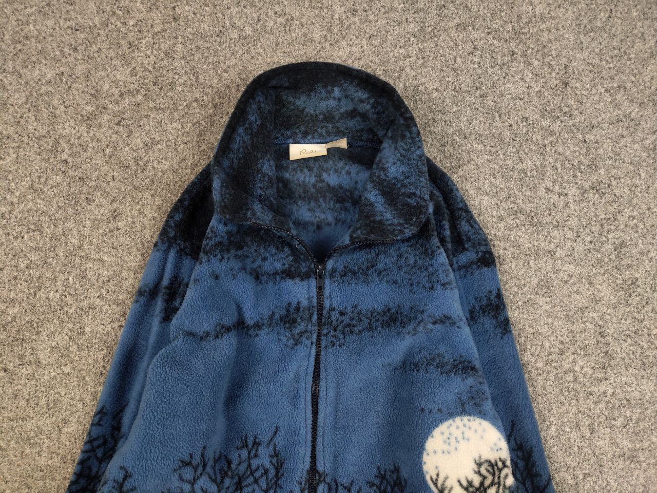 Japanese Brand 💙 Vintage 90's Fleece Zip Jacket Over Art Winter Wolf Hype Size US S / EU 44-46 / 1 - 8 Thumbnail