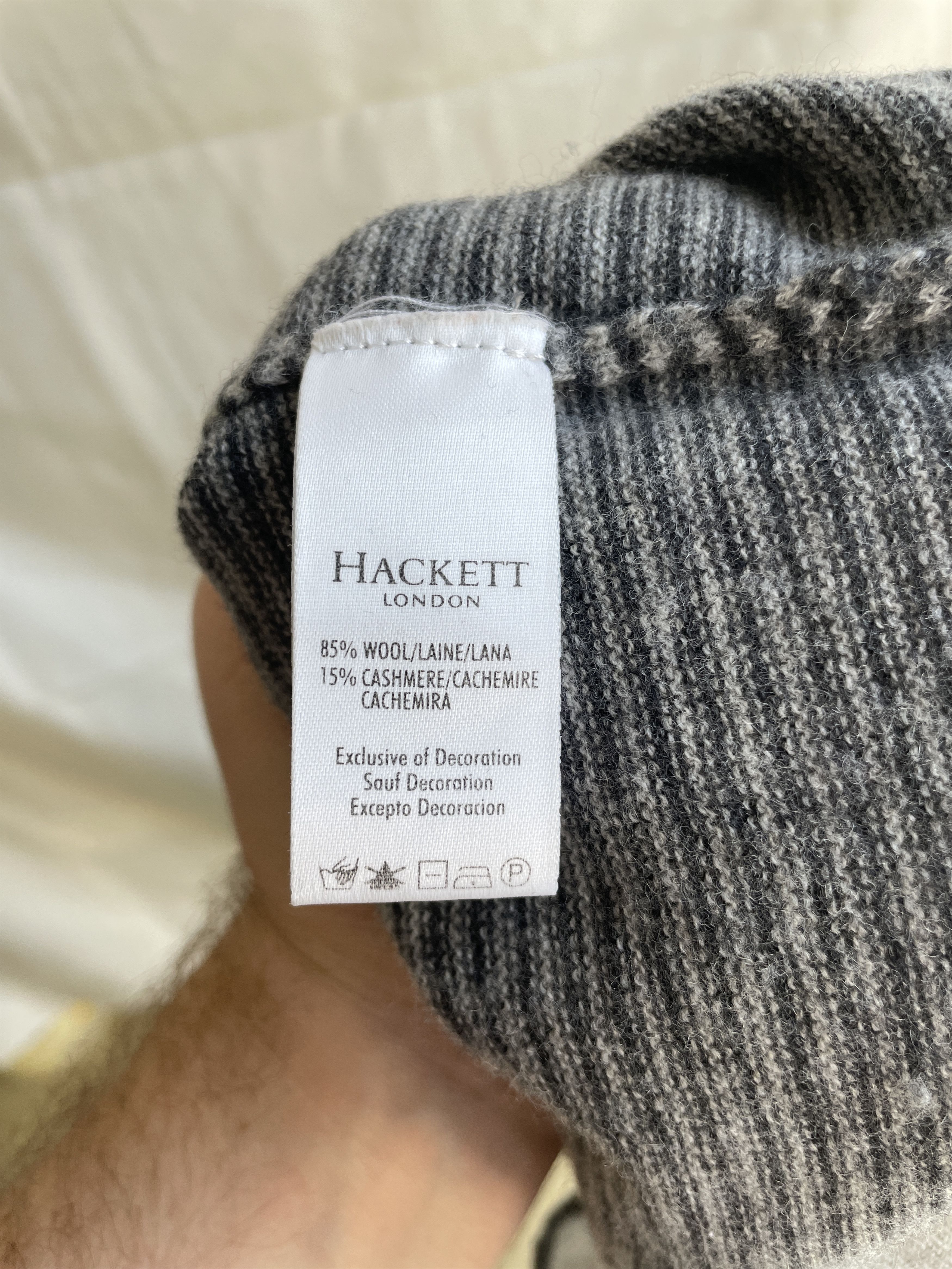 Hackett Hackett Wool Cashmere Striped Crew Neck Sweater Size XXL Size US XXL / EU 58 / 5 - 8 Thumbnail