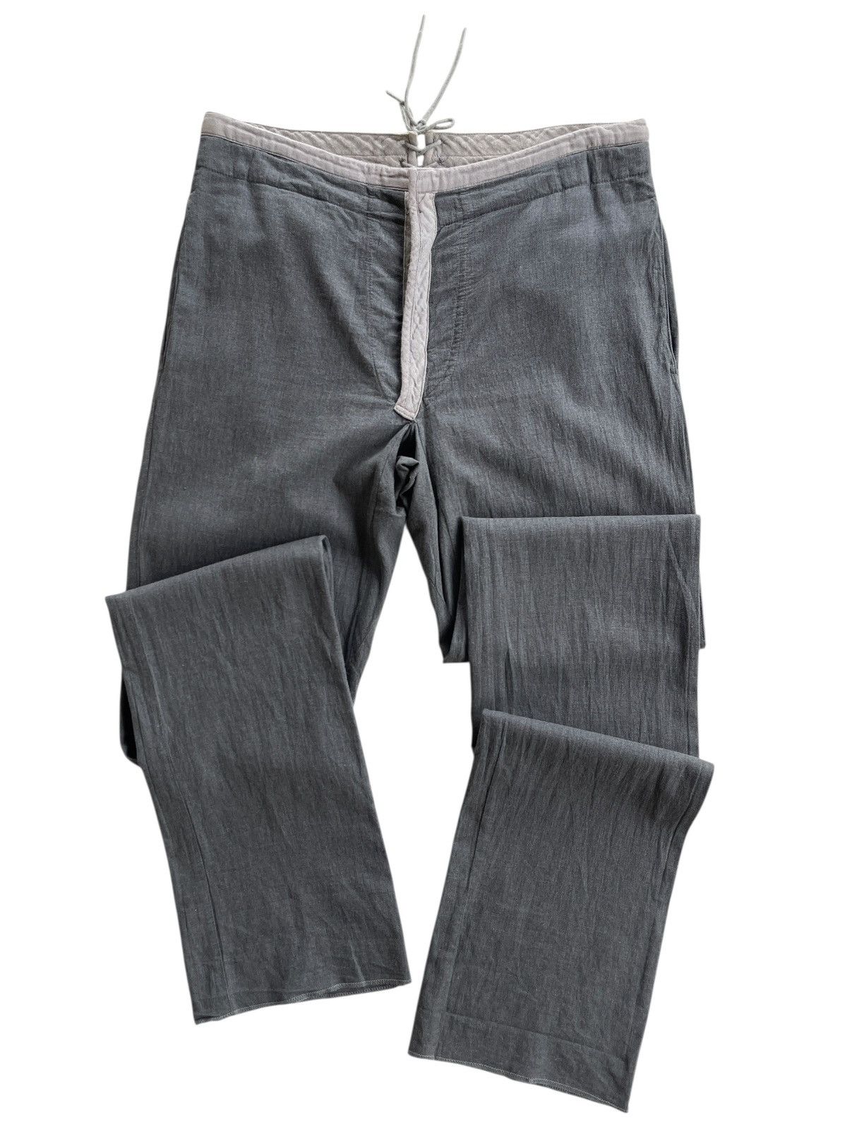 Carol Christian Poell CCP Spring02 PM1602WARP Grey Straight Pants Size US 29 - 5 Thumbnail