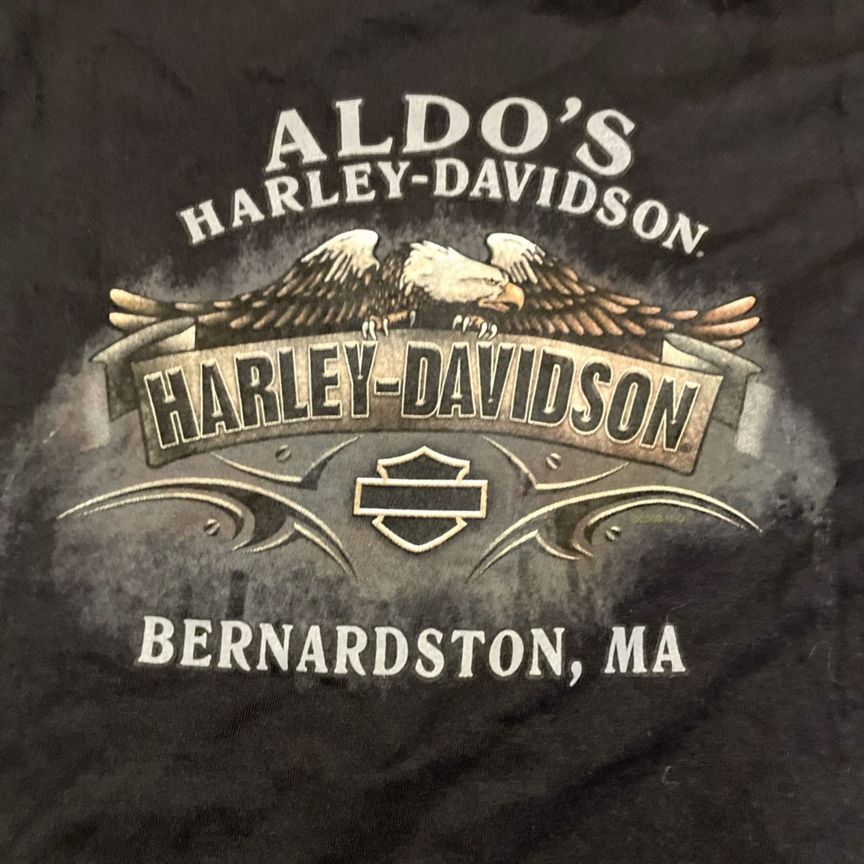 Harley Davidson VINTAGE 2008 Harley-Davidson Clown T Shirt XXL 2XL Black Men Short Sleeve Shirt Mens Aldo's Bernardston MA Size US XXL / EU 58 / 5 - 6 Thumbnail