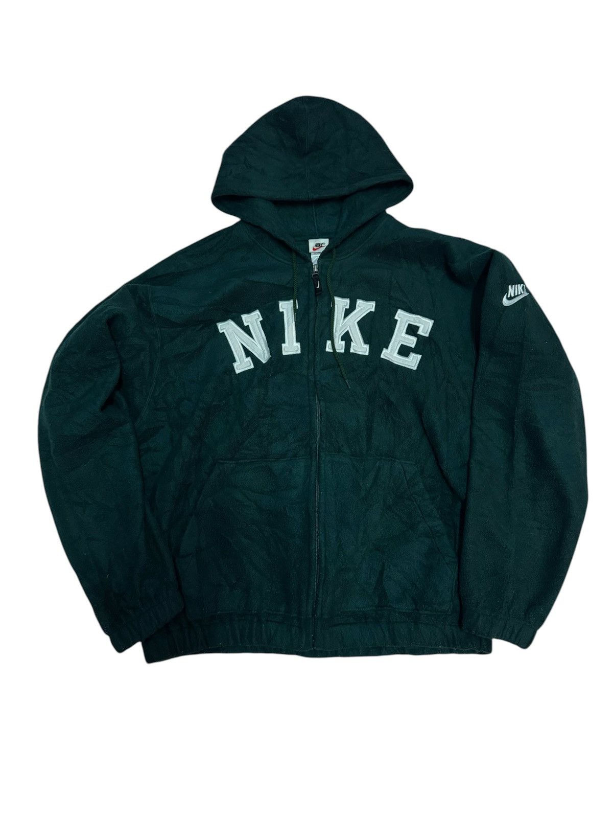 Nike Vintage 90s Nike Polartec Hoodie Streetwear Size US XL / EU 56 / 4 - 1 Thumbnail