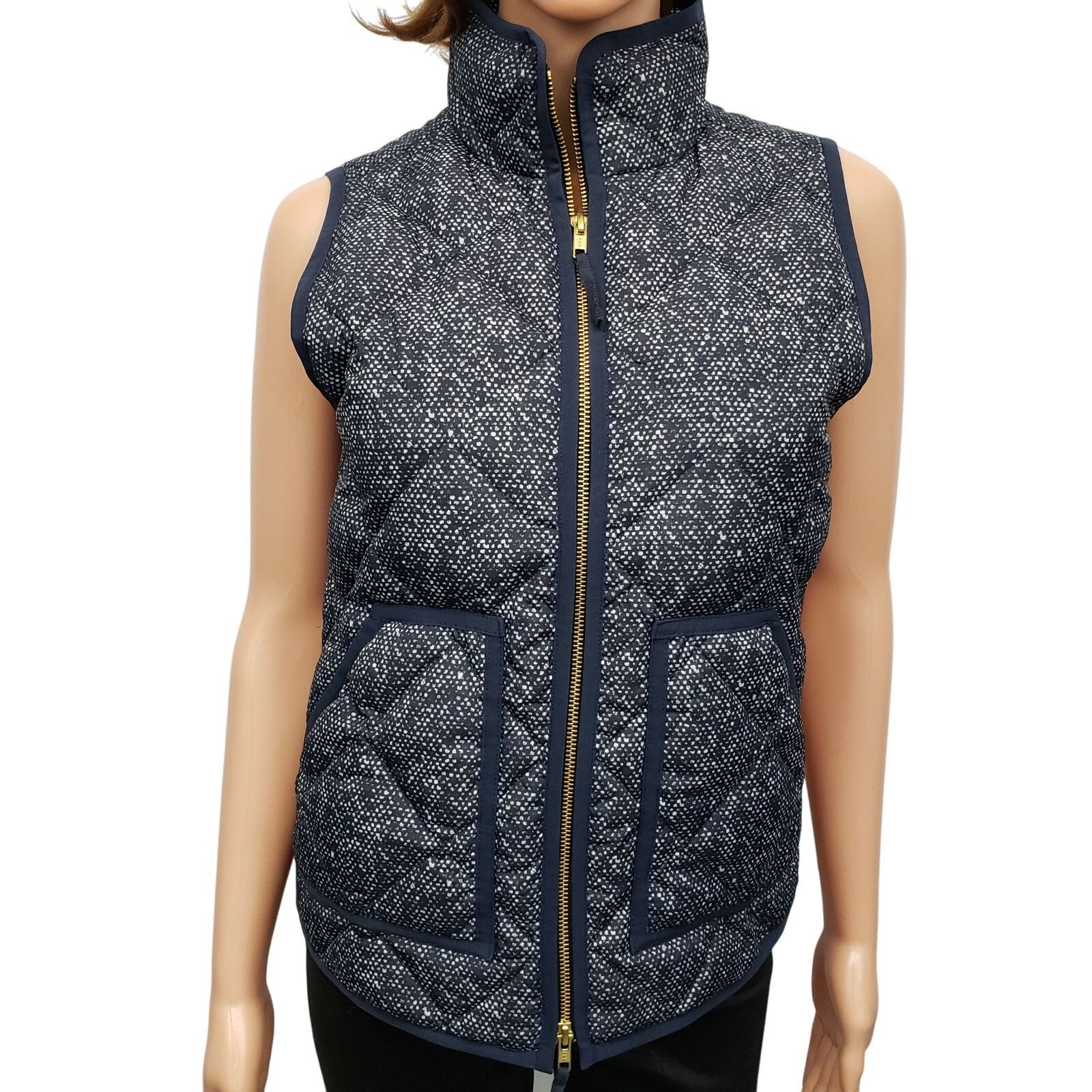 J.Crew J.CREW Excursion Vest Quilted Down Speckled Navy XXS/XS/S Size ONE SIZE - 3 Thumbnail