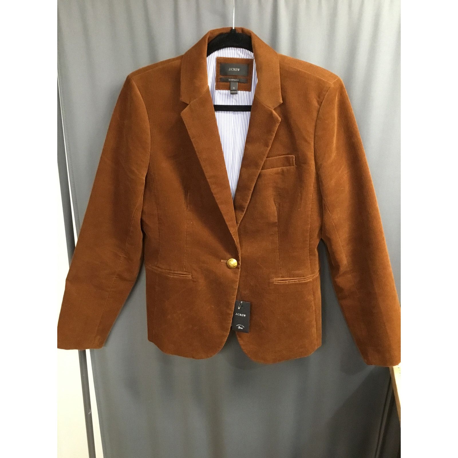 J.Crew J.Crew Campbell Blazer Women's 12 Brown Corduroy Stretch Size XL / US 12-14 / IT 48-50 - 1 Thumbnail