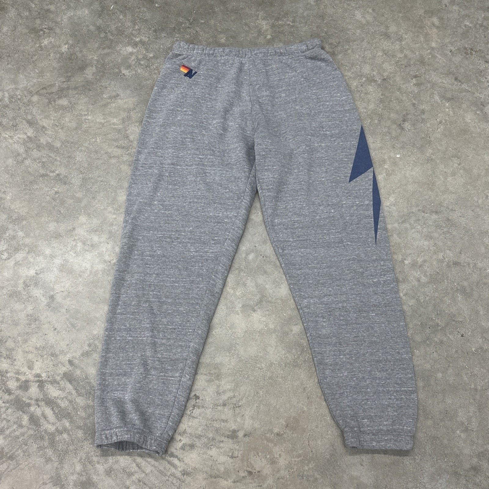 Aviator Nation Aviator Nation Bolt Sweatpants In Heather Grey Navy Womens S Size 26" / US 2 / IT 38 - 3 Thumbnail