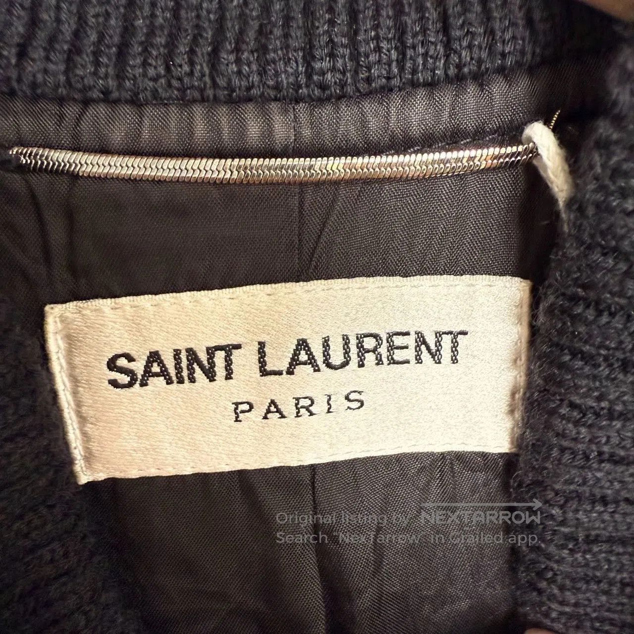 Saint Laurent Paris Saint Laurent Black Embroidered Bomber Jacket. Size US S / EU 44-46 / 1 - 5 Thumbnail