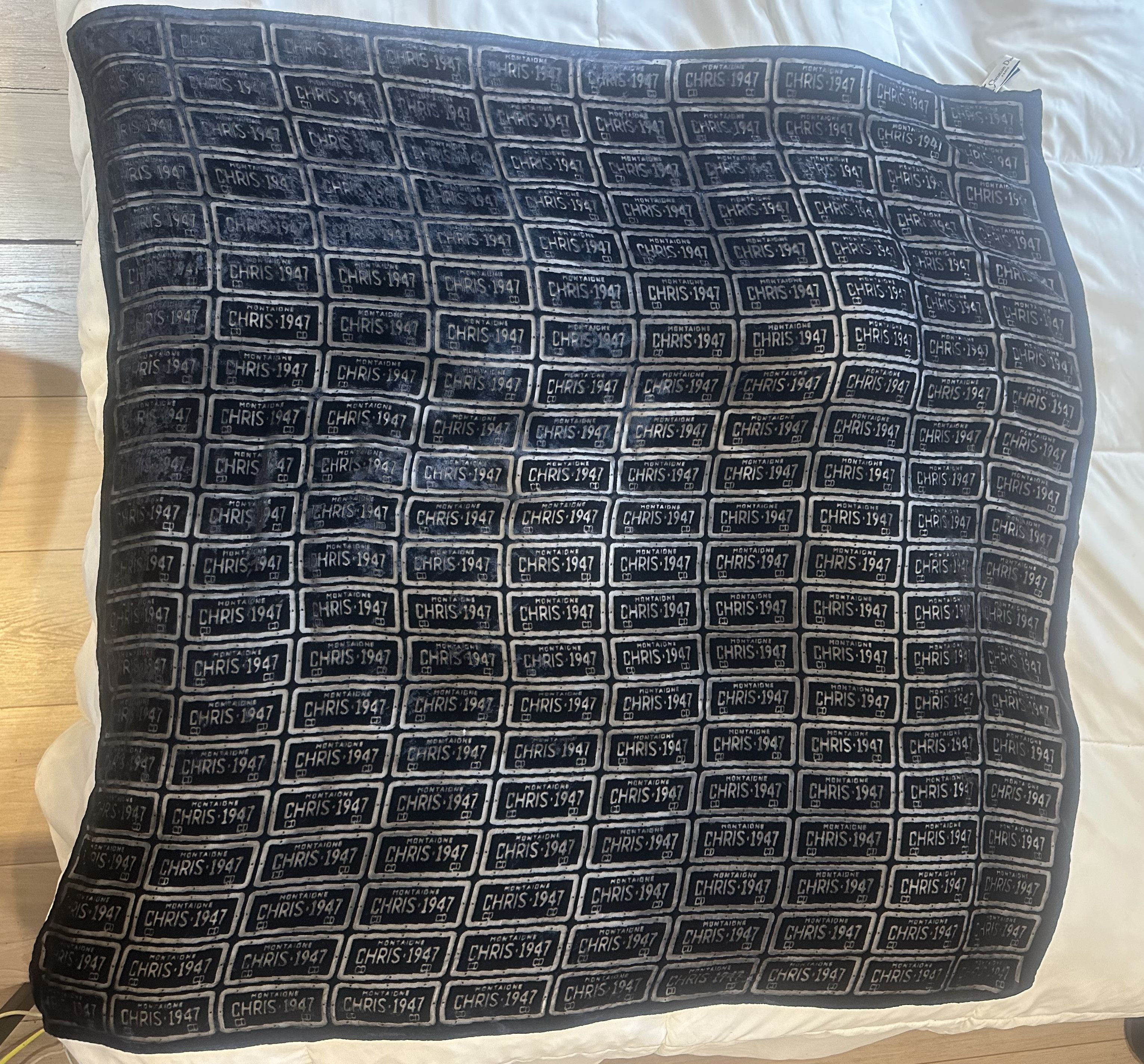 Dior Christian Dior Velvet Logo Scarf Size ONE SIZE - 4 Thumbnail