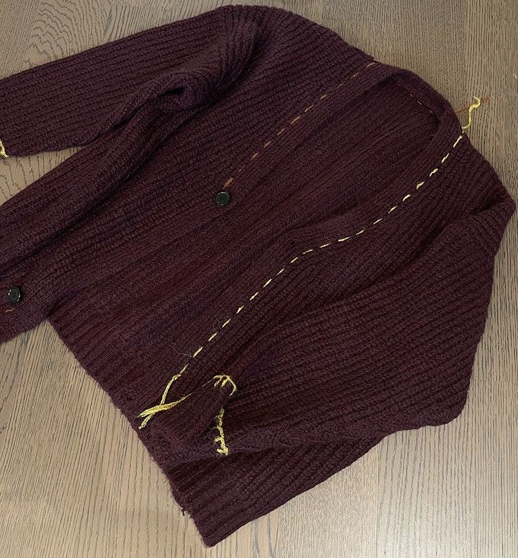 Japanese Brand × Vintage Retro y2k cleanfit knitted asymmetric cardigan knitwear Size US XL / EU 56 / 4 - 7 Thumbnail