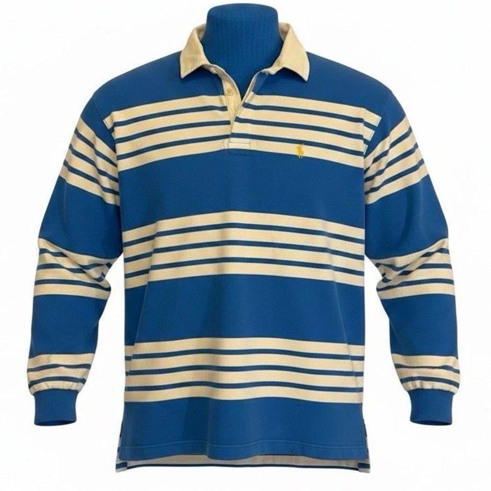 Polo Ralph Lauren VTG 90s Polo Ralph Lauren Rugby Shirt XL Striped pony lUSA Size US XL / EU 56 / 4 - 1 Thumbnail