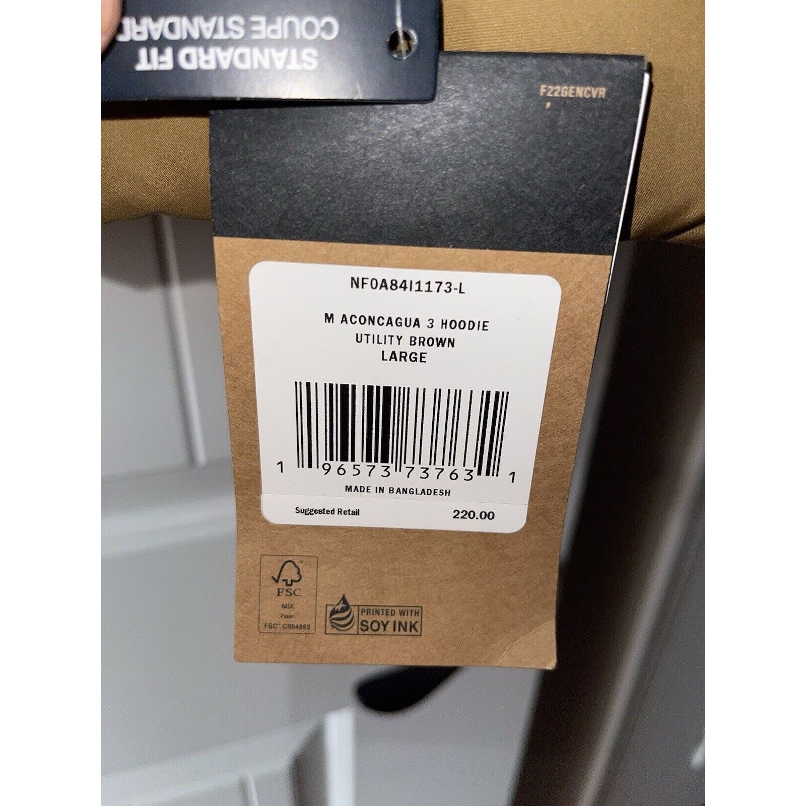 The North Face NWT NIRTHFACE M ACONCAGUA 3 HOODIE UTILITY BROWN LARGE Size US L / EU 52-54 / 3 - 2 Thumbnail