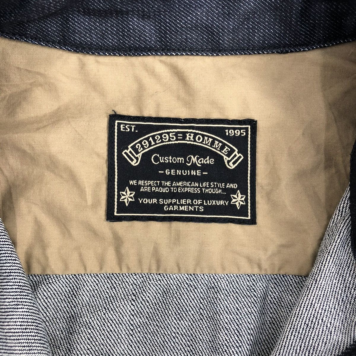 Designer × Japanese Brand 🇯🇵2000s 291295=HOMME Crazy Distressed Denim Jacket Size US L / EU 52-54 / 3 - 9 Thumbnail
