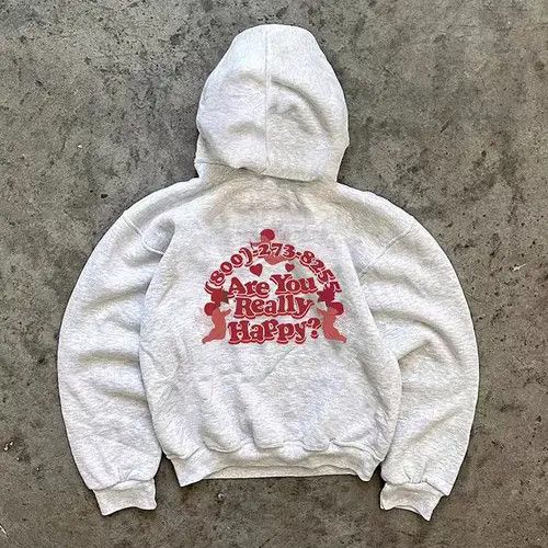 Japanese Brand Hoodie Gray washed vintage cupid print loose hoodie Size US L / EU 52-54 / 3 - 3 Thumbnail