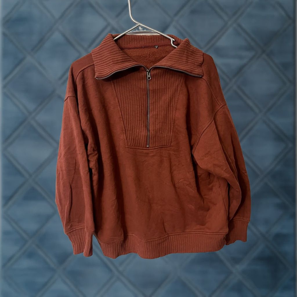 Varley Varley Owens Sweater Turtleneck Half-Zip Carob Brown Size M Women's Size M / US 6-8 / IT 42-44 - 1 Thumbnail