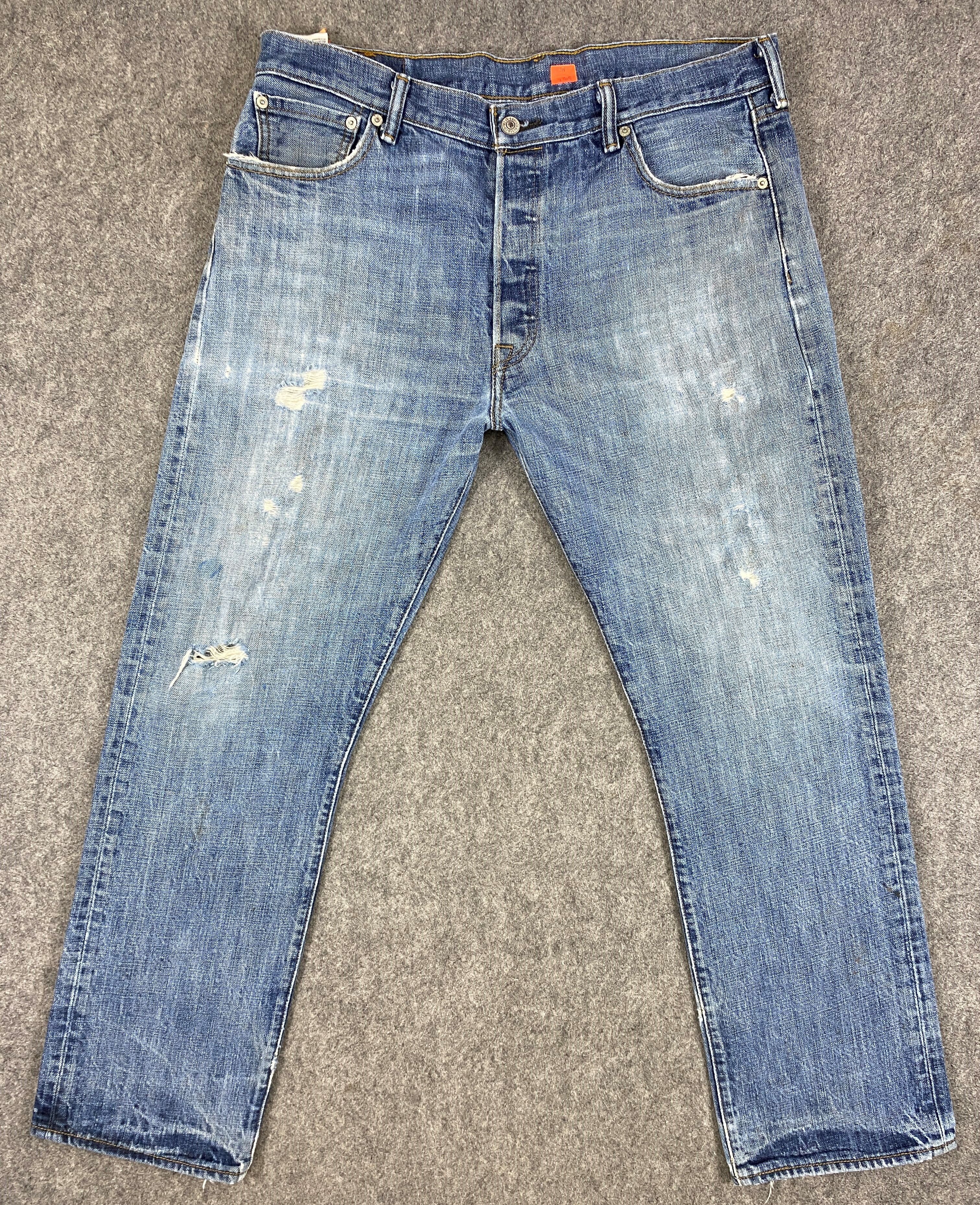 image of Distressed Denim x Levis Blue Wash Vintage Levi's 501 Jeans 36X29.5 Denim -Jn2305, Men's