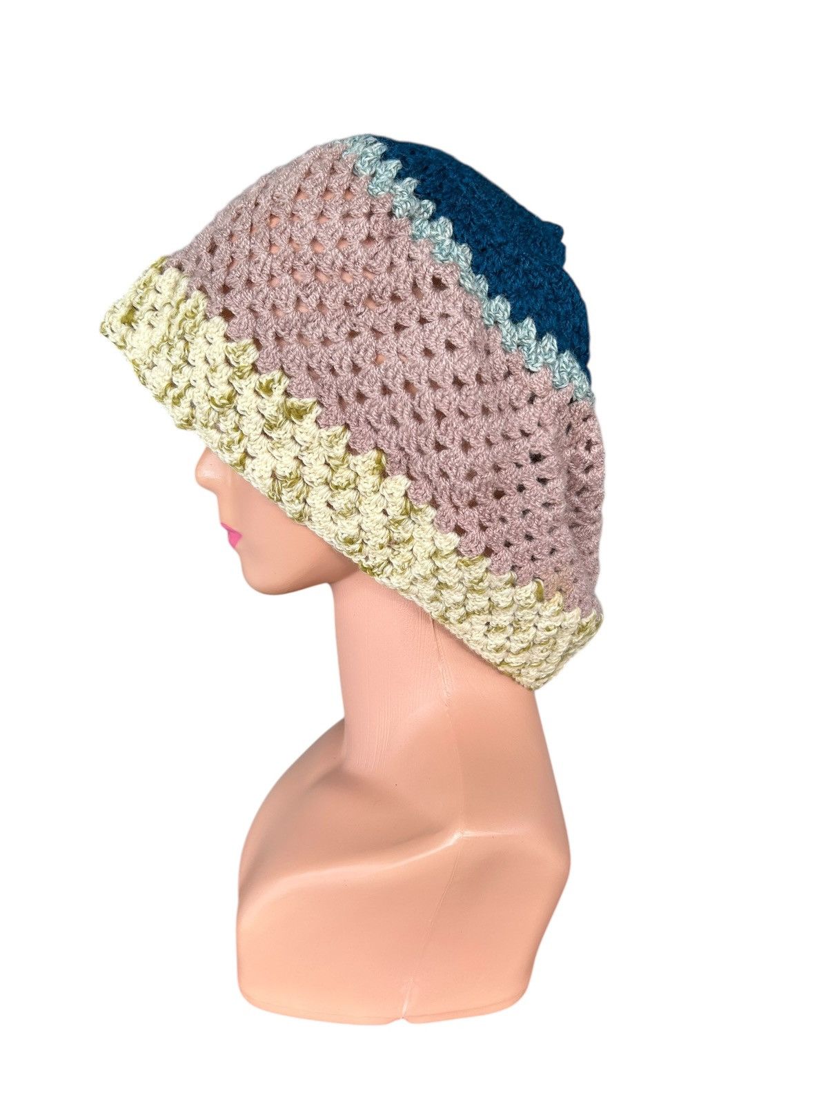 Japanese Brand × Kapital × Vintage Crochet Knitted handmade big Beanie Hats Size ONE SIZE - 4 Thumbnail