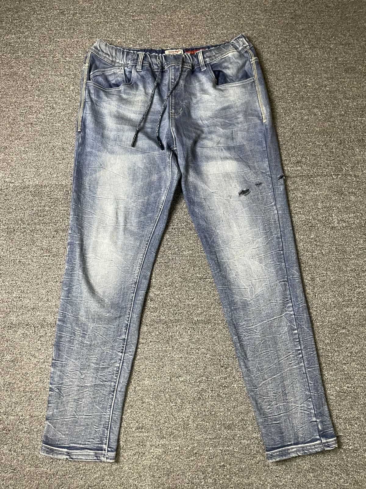 Japanese Brand × Vintage BACK NUMBER x Keep Air Warm Casual Jeans (92) Size US 31 - 1 Thumbnail