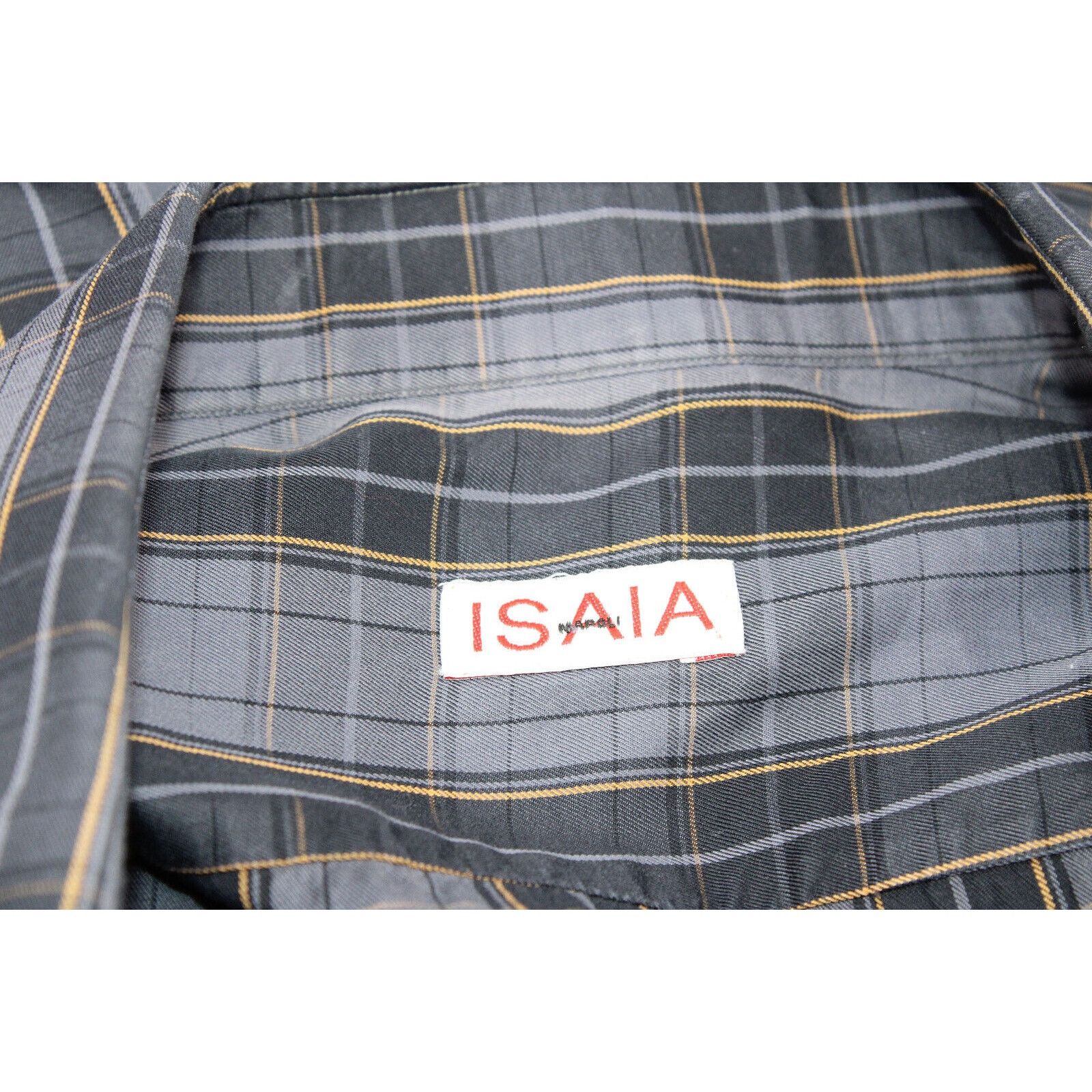 Isaia ISAIA Blue & Navy Plaid Cotton Button Up Long Sleeve Shirt L Size US L / EU 52-54 / 3 - 4 Thumbnail
