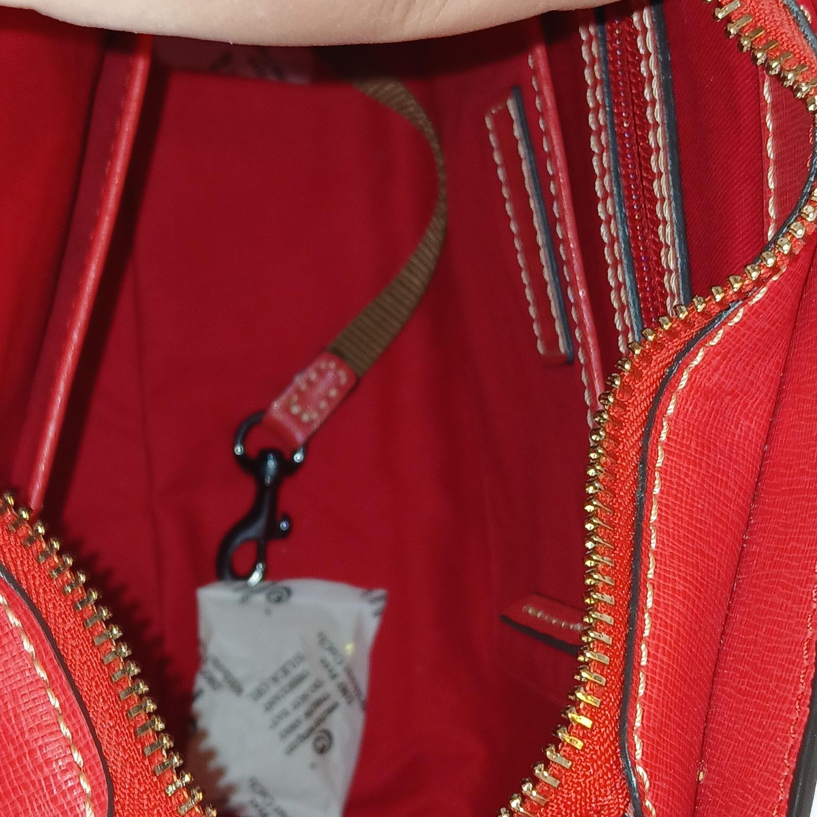 Dooney & Bourke Dooney & Bourke Red Saffiano Leather Hobo Bag w Dust Bag NWT Size ONE SIZE - 13 Thumbnail
