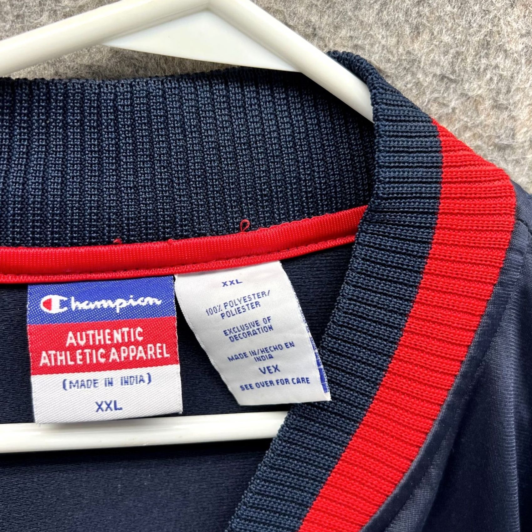 Champion VINTAGE Champion Bomber Jacket Men 2XL Blue Full Zip Polyester Jacket Man 2XL Blue Bomber Size US XXL / EU 58 / 5 - 7 Thumbnail