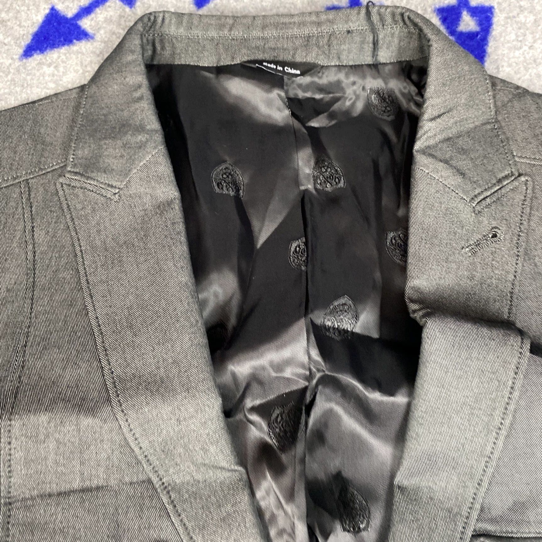 Vintage Rock & Republic Blazer Jacket Sport Coat 40R Mens Gray NEW Size 40R - 5 Thumbnail