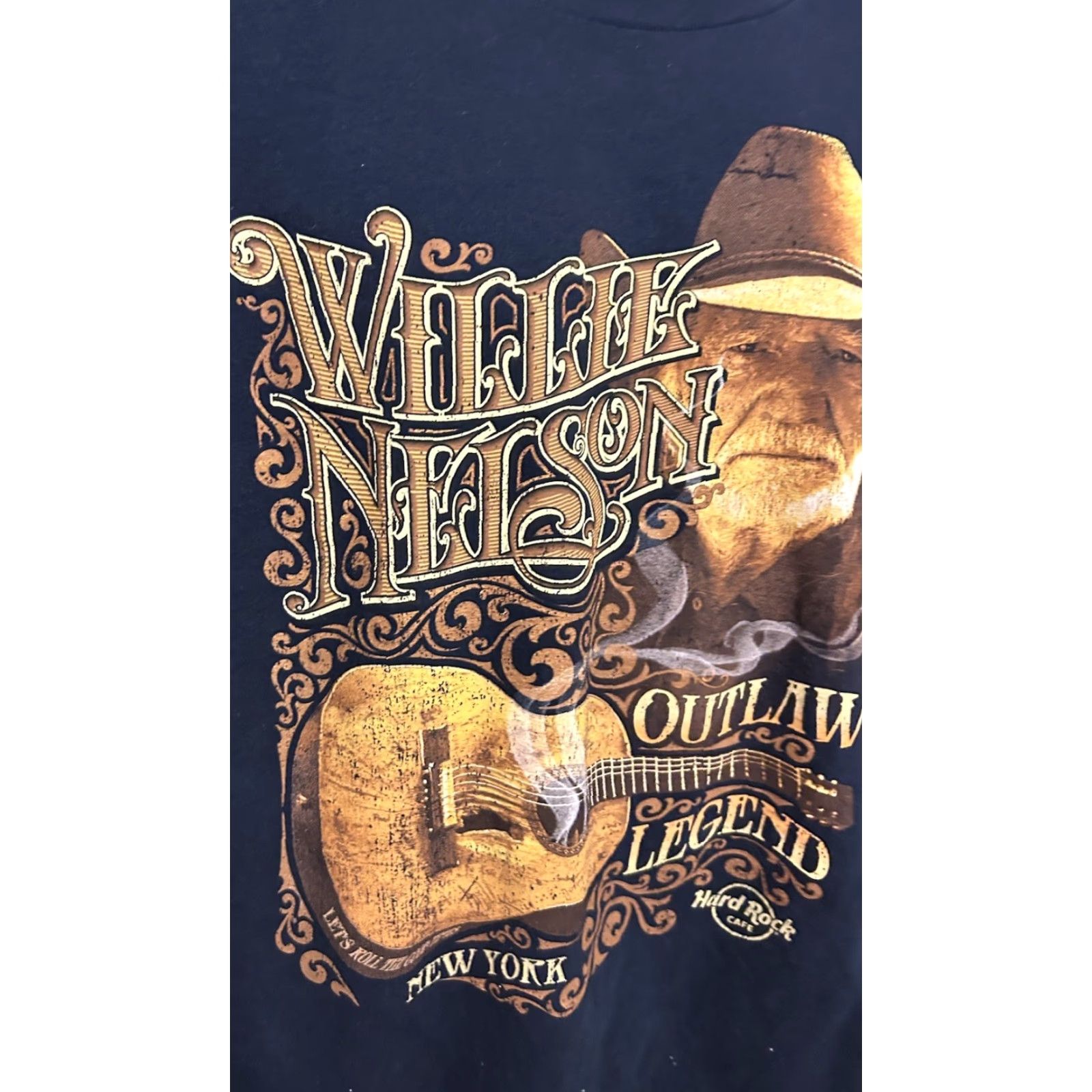 Hard Rock Cafe Willie Nelson Outlaw Legends Shirt Men 2XL Navy Blue Hard Rock T-Shirt Short Sleeve Graphic Print Front 2010-2019 Vintage No? Size US XXL / EU 58 / 5 - 6 Thumbnail