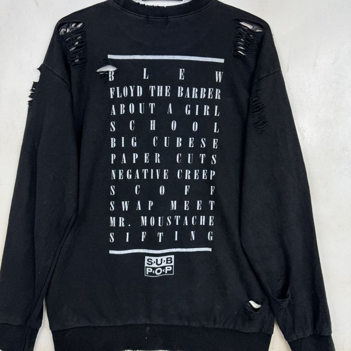Band Tees Thrashed Nirvana Bleach Distress Sweatshirt VolcanAphrodite Size US M / EU 48-50 / 2 - 9 Thumbnail
