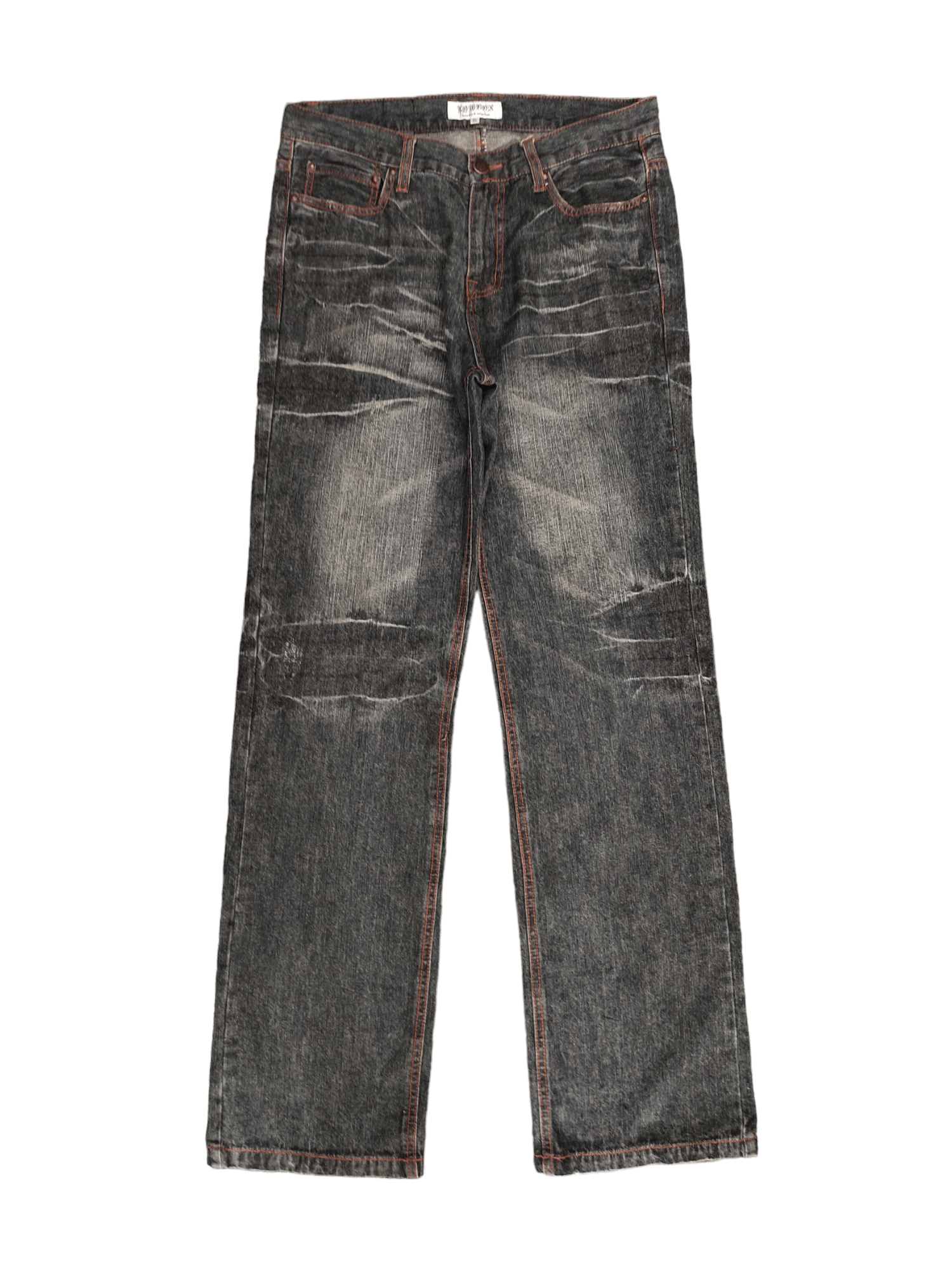Number (N)ine NUMBER NINE FW06 NOIR COATED BLACK PAIN DENIM JEANS