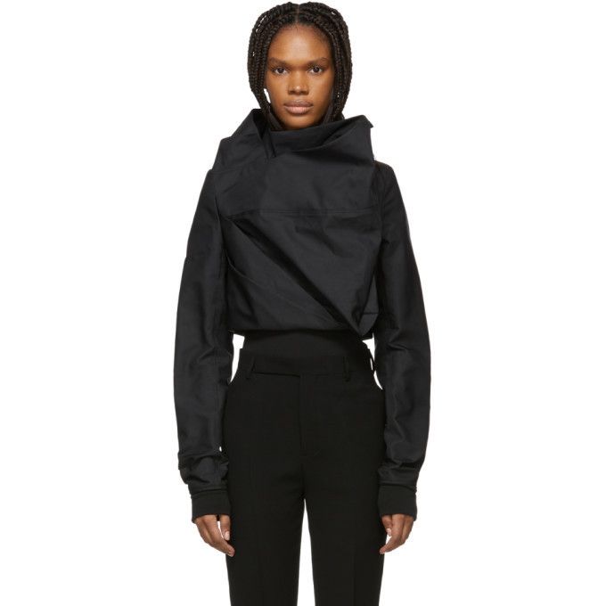 Rick Owens SS/19 Black Stalacmite Bomber Jacket Size L / US 10 / IT 46 - 6 Thumbnail