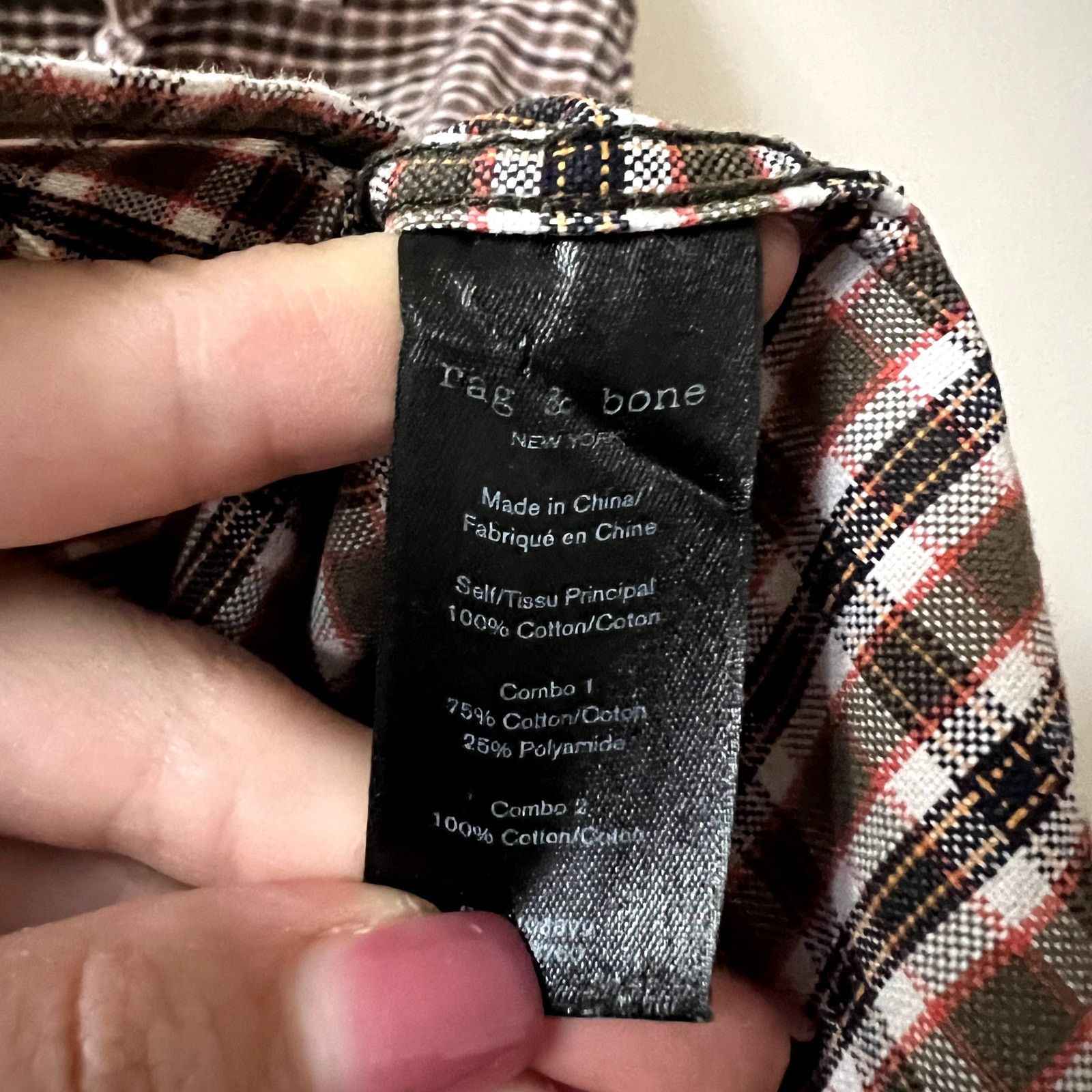 Rag & Bone Rag & Bone Matthew Flannel Plaid Shirt size XL brown black Size US XL / EU 56 / 4 - 3 Thumbnail