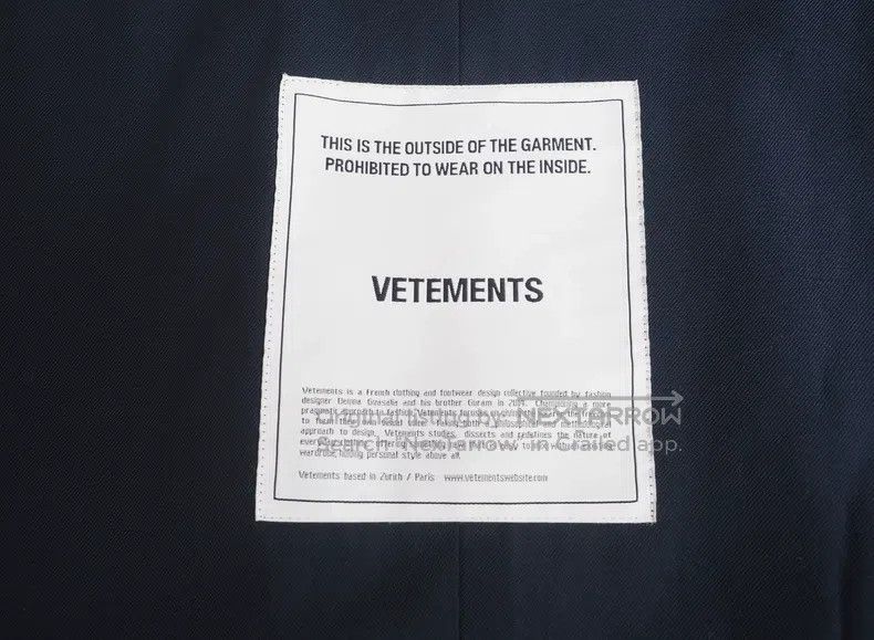 Vetements Vetements Deep blue silhouette back patch jacket Size US XS / EU 42 / 0 - 1 Thumbnail