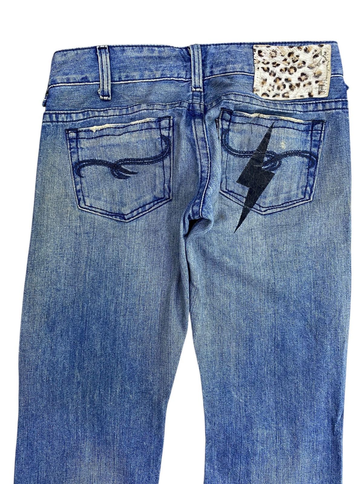 Edwin Vintage Edwin Ripped Mud Wash Style Flare Jeans Size US 30 / EU 46 - 4 Thumbnail