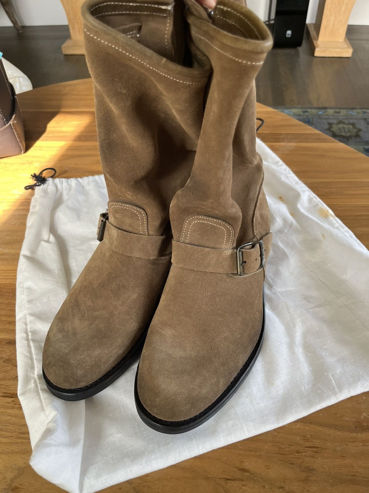 Balmain Brown Engineer Boots with Lug Sole