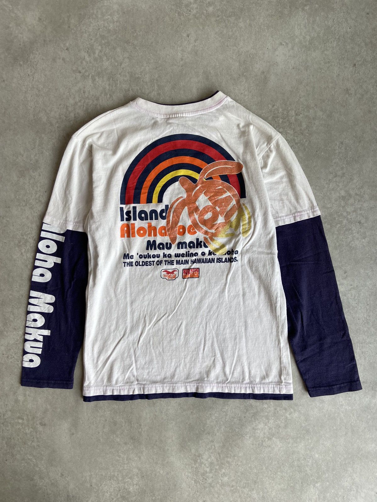 If Six Was Nine HAWAIIAN ISLAND ALOHA DOUBLE LAYER LONGSLLEVE Size US M / EU 48-50 / 2 - 8 Thumbnail