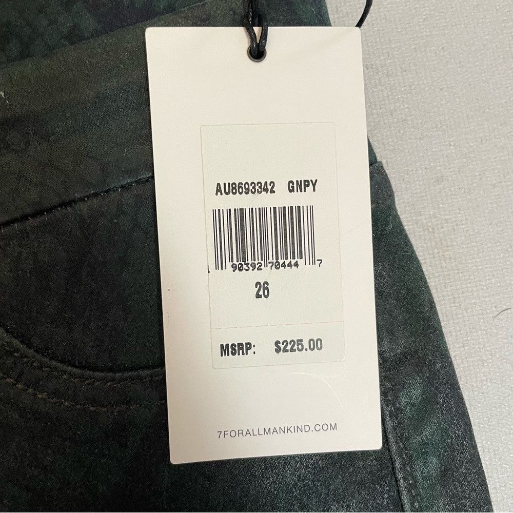 7 For All Mankind NWT New $225 7 For All Mankind High-Waist Ankle Skinny Gree Size 26" / US 2 / IT 38 - 5 Thumbnail