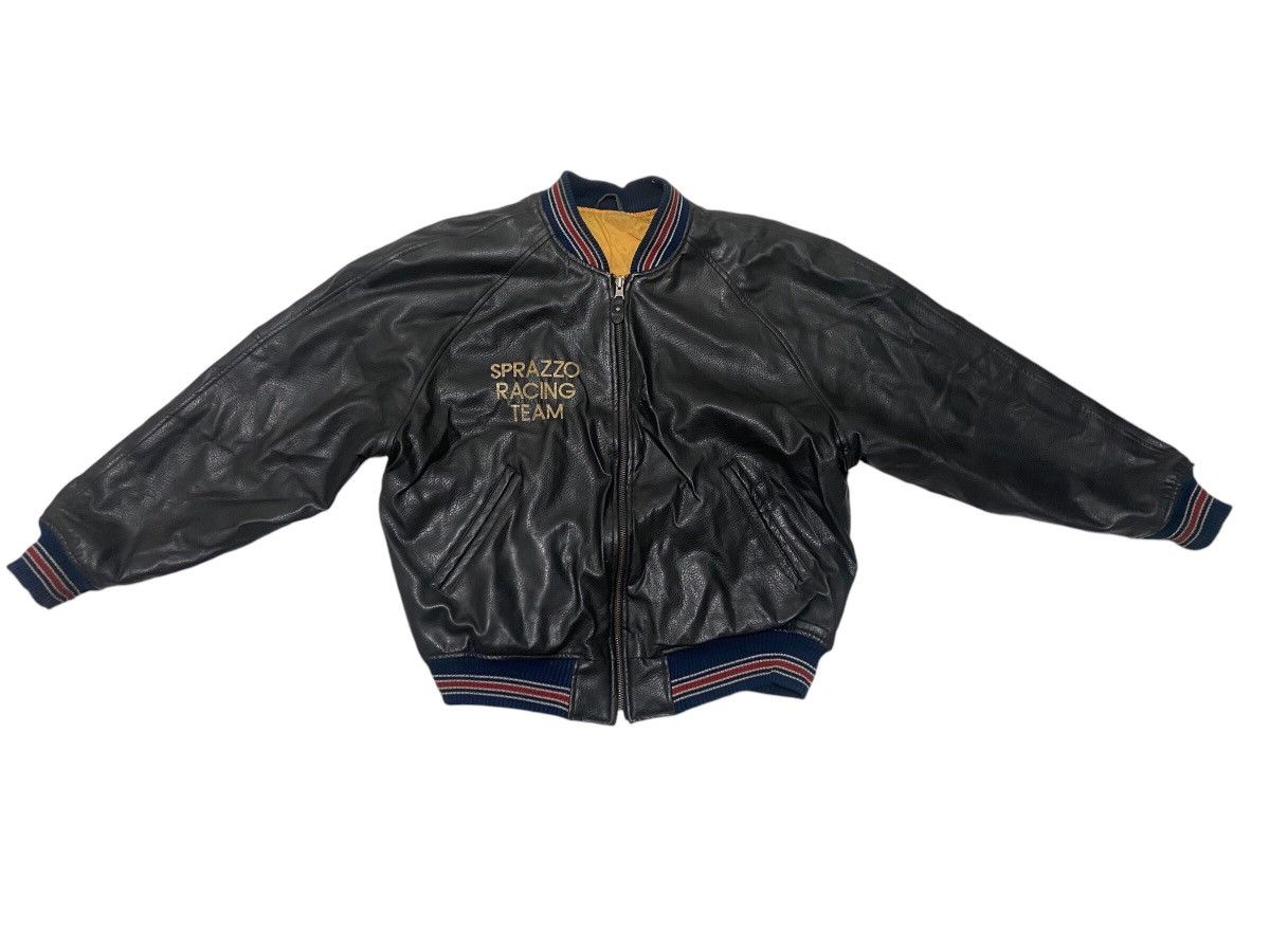 Vintage Sprazzo racing team vintage leather jacket Size US L / EU 52-54 / 3 - 2 Thumbnail