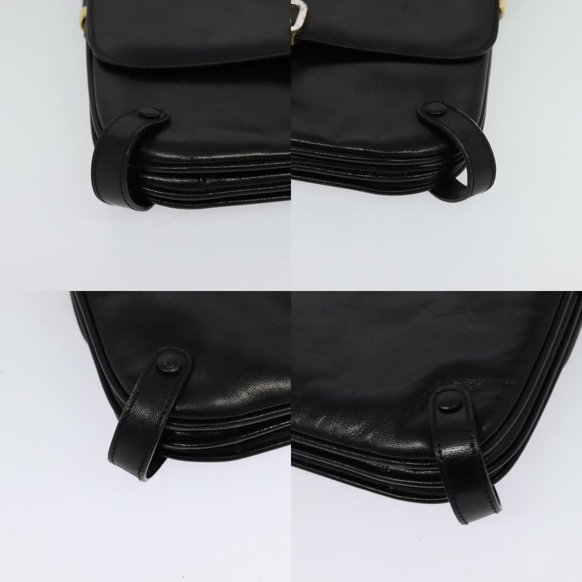 Celine CELINE Shoulder Bag Leather Black Gold Size ONE SIZE - 10 Thumbnail