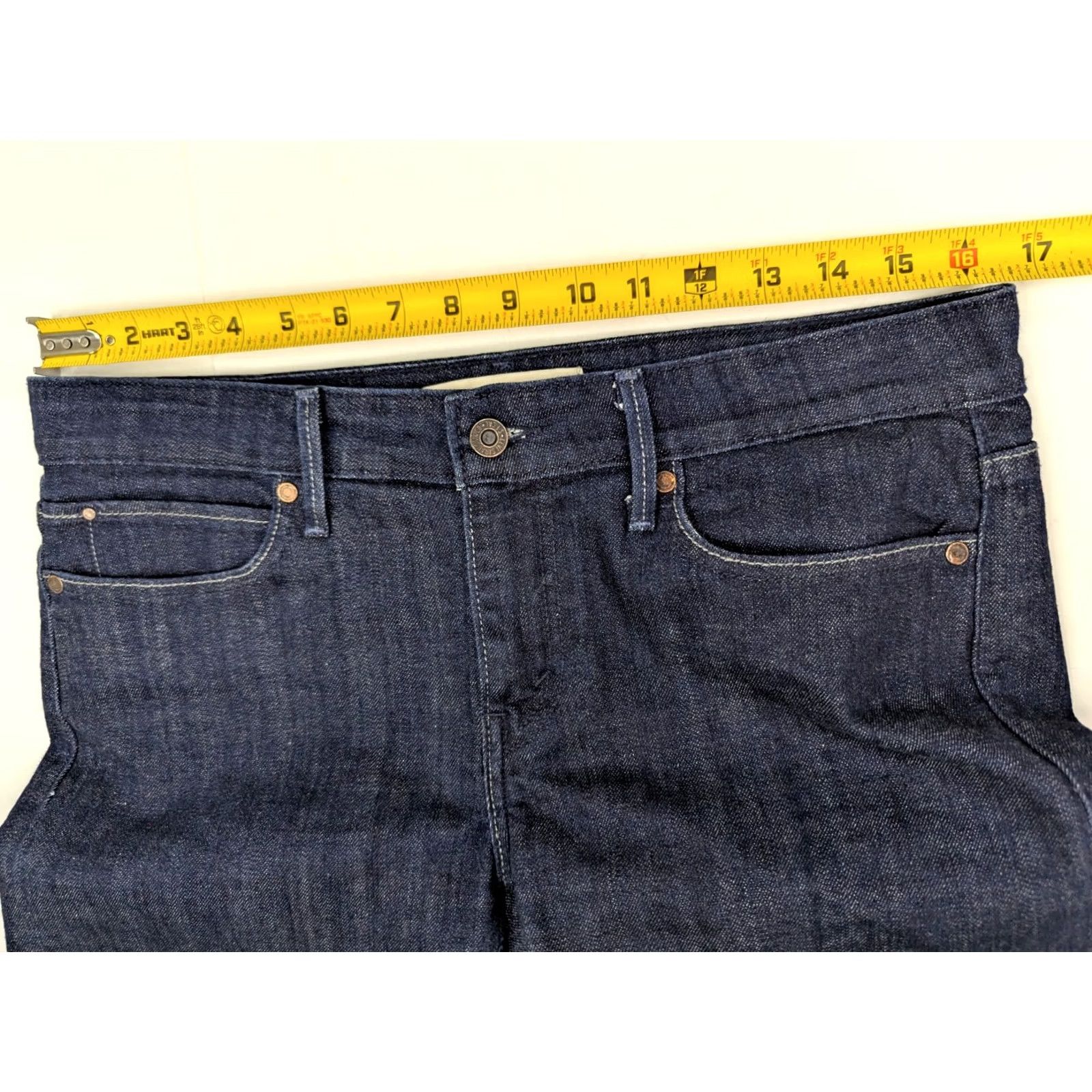 Levi's Levi’s 505 Jeans Straight Leg Jeans Women 6 32.5x27.5 Deep Indigo Blue 5-Pocket Design Medium Denim Cotton Blend Regular Womens Size 28" / US 6 / IT 42 - 4 Thumbnail