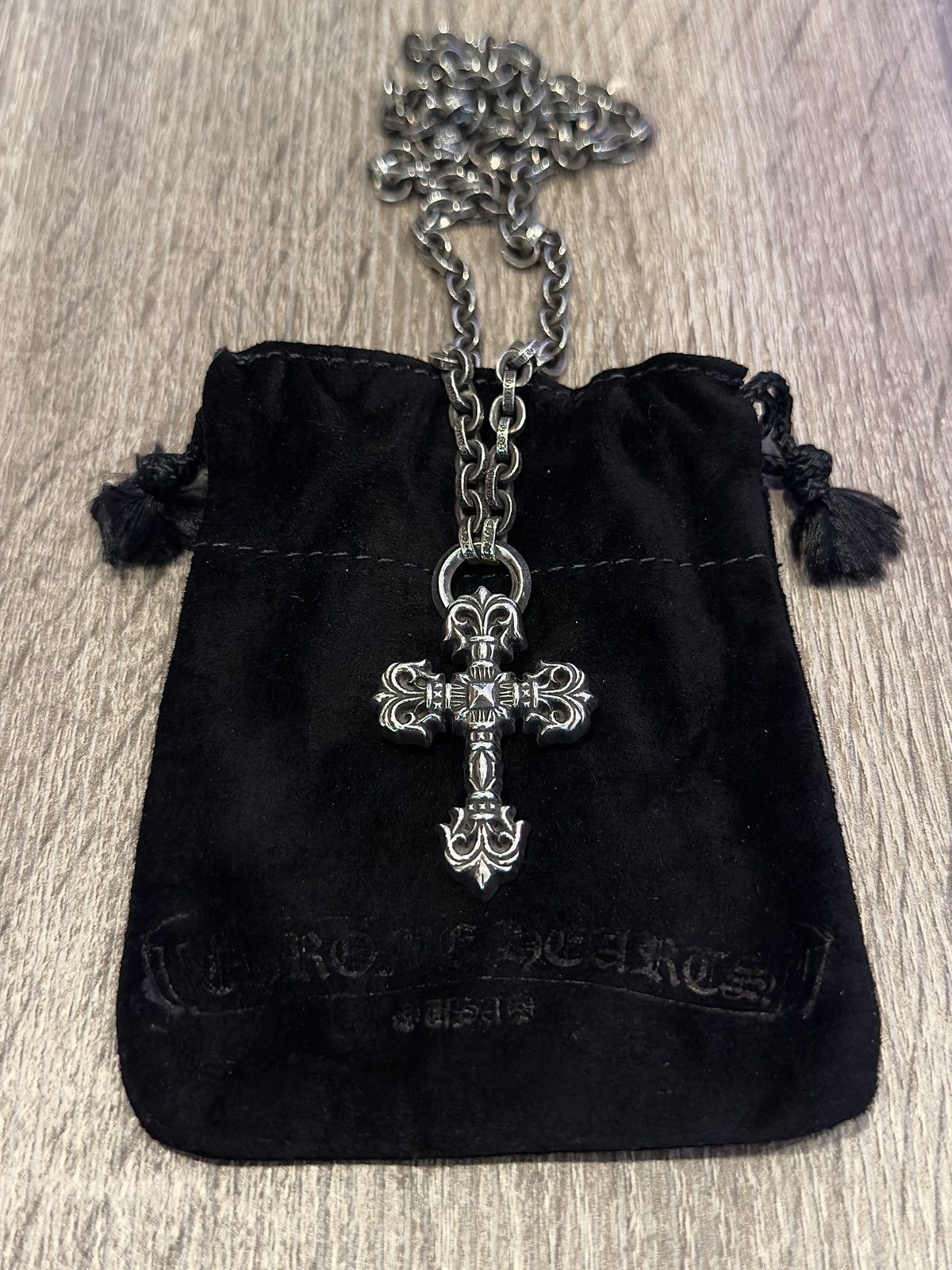 Chrome Hearts Chrome Hearts Paper Chain with Filigree Cross