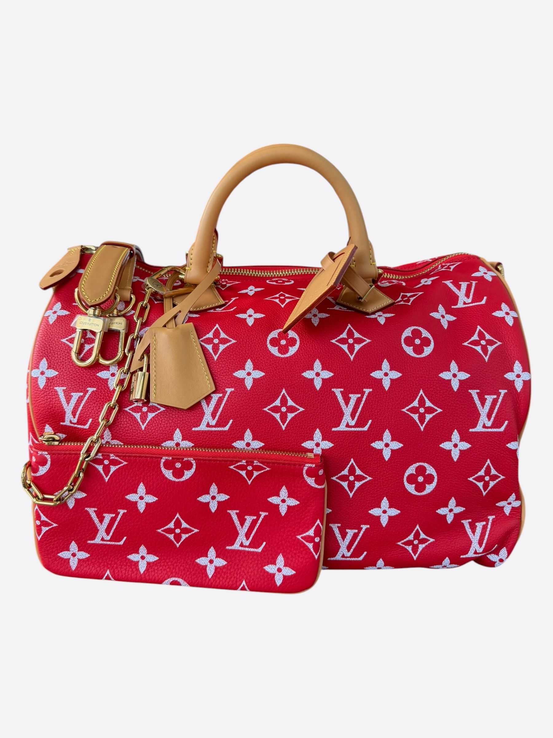 Louis Vuitton Louis Vuitton Red & White Monogram P9 Speedy 40 Size ONE SIZE - 1 Thumbnail