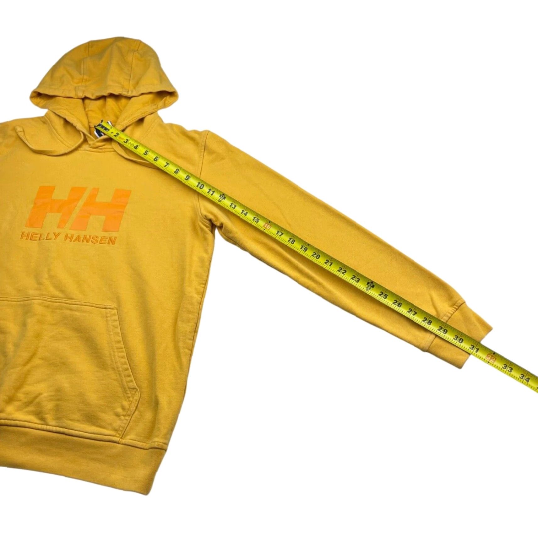 Helly Hansen Helly Hansen Hoodie Men Pullover Hooded Yellow 100% Organic Cotton Medium Size US M / EU 48-50 / 2 - 6 Thumbnail
