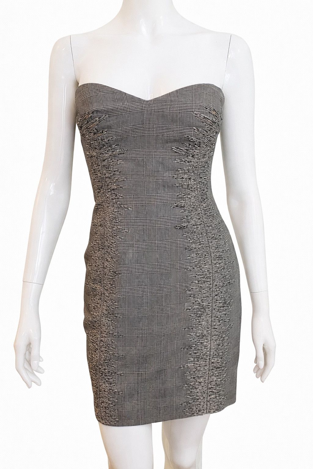 Versace Versace Couture S/S 1998 Kate Moss Houndstooth Corset Dress Size S / US 4 / IT 40 - 6 Thumbnail