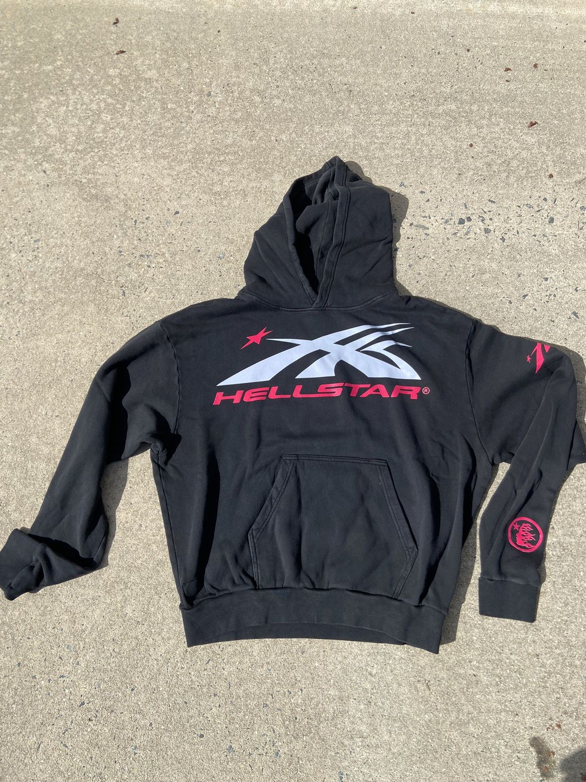 Pre-owned Hellstar Gel Hoodie Black Size Medium