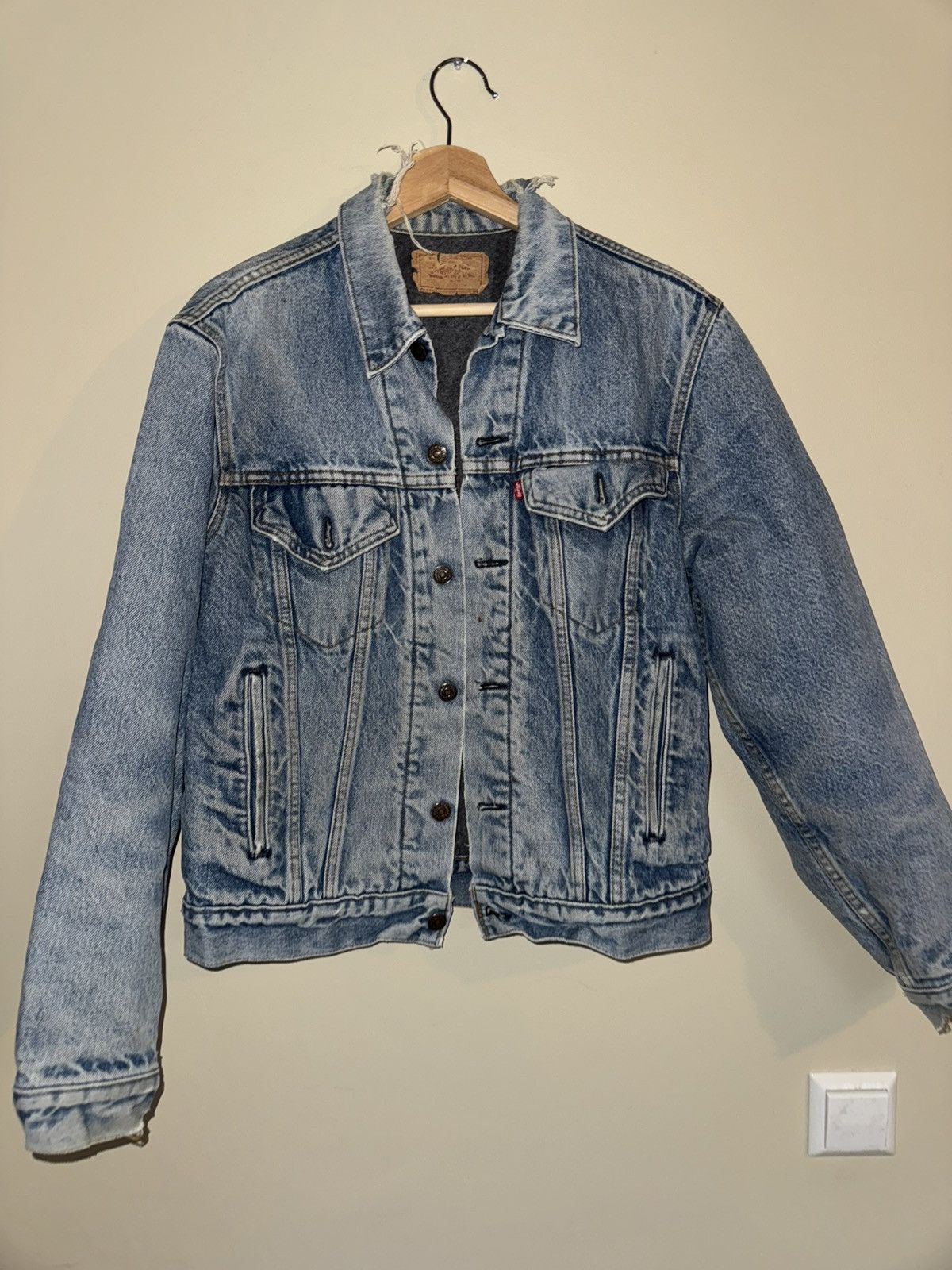 Levi's Vintage Clothing Vintage Levis Trucker Jacket Blanket Lined Denim Size US S / EU 44-46 / 1 - 1 Thumbnail