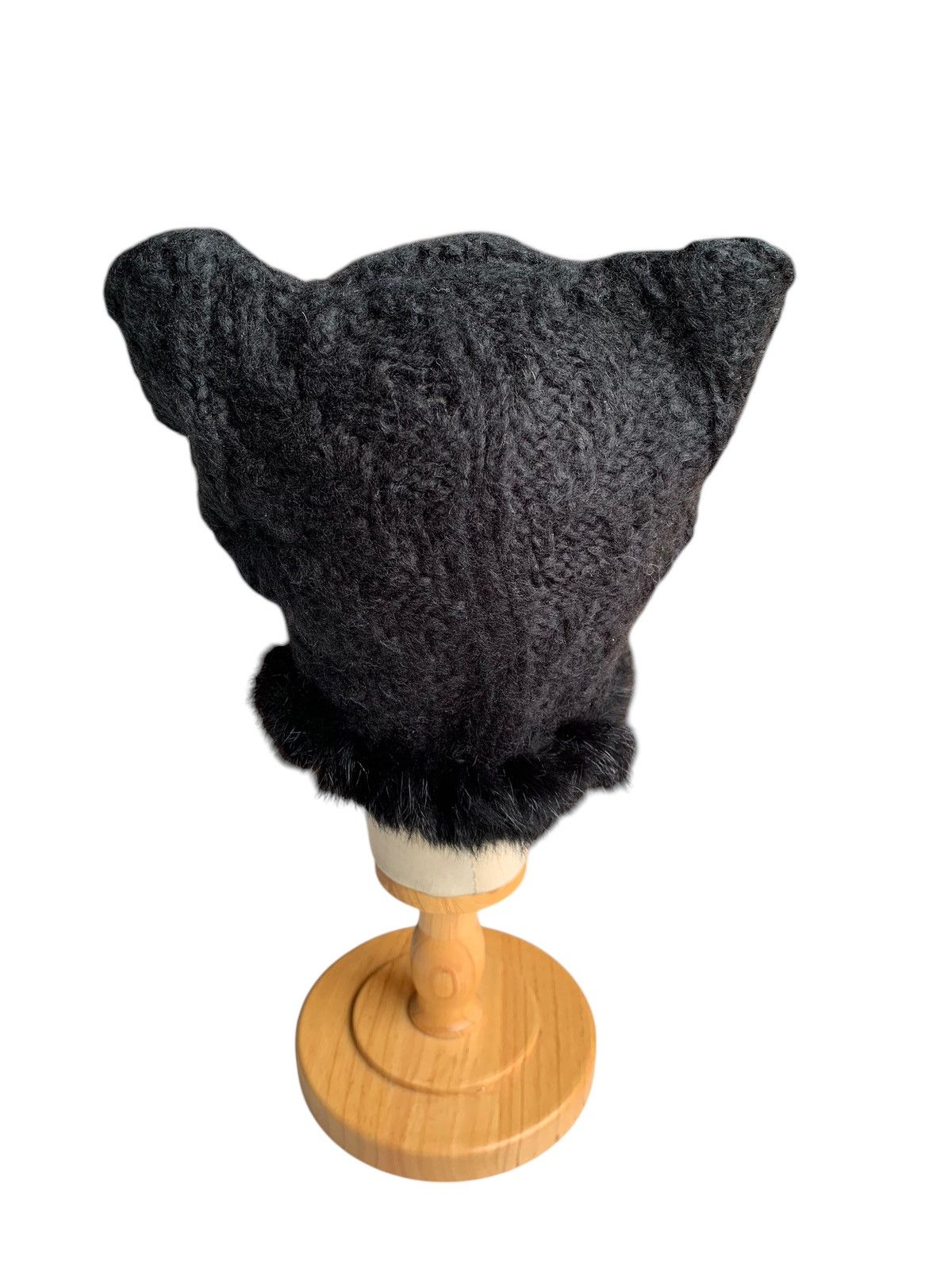 14th Addiction × Vintage Bunny Horn Devil Knitted Crochet Rare Hairy Fur Punk Hat☠️🎌 Size ONE SIZE - 10 Thumbnail